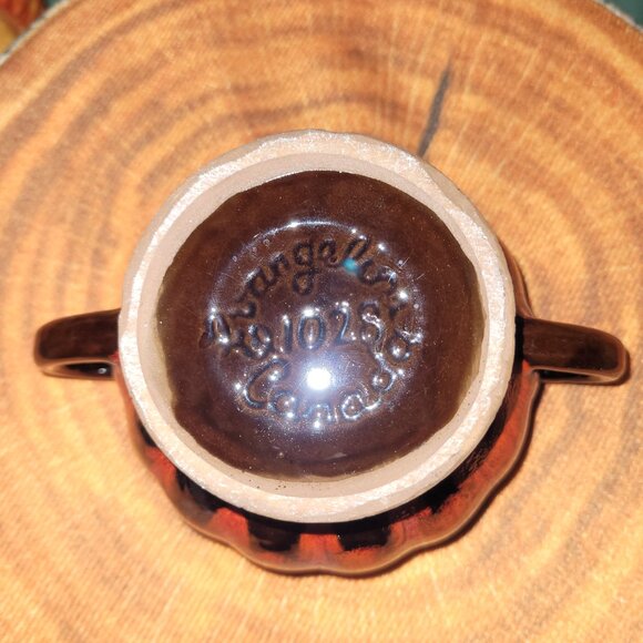 🍂 20% OFF Drip Glaze Pottery Set Pitcher Creamer Sugar Bowl Midcentury Vintage - Picture 7 of 14